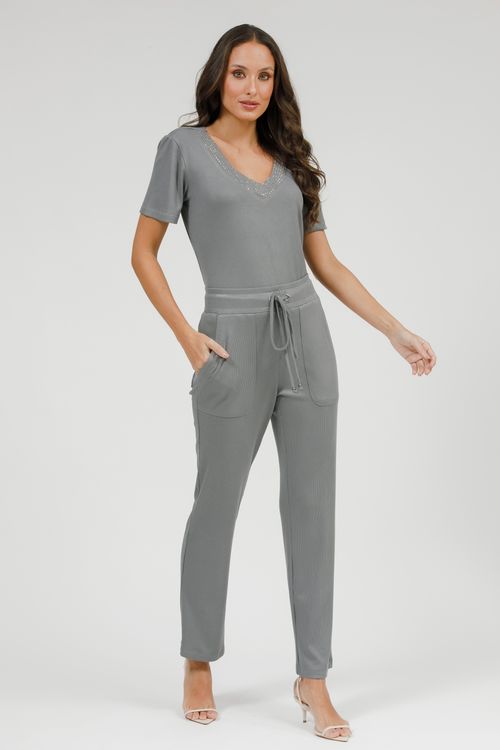 Aerolook Calça E Blusa Com Cristais