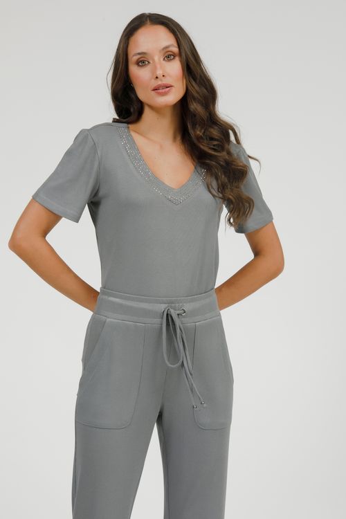 Aerolook Calça E Blusa Com Cristais