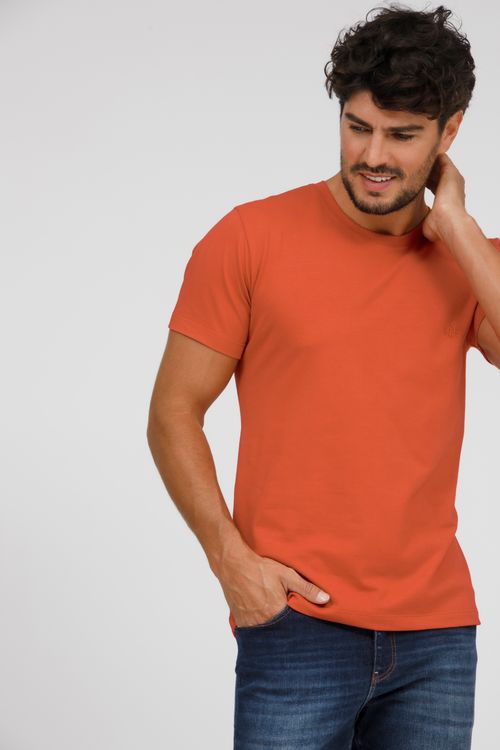Camiseta Masculina Básica Gola Careca