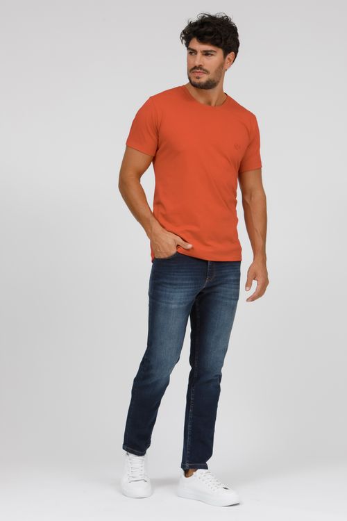 Camiseta Masculina Básica Gola Careca