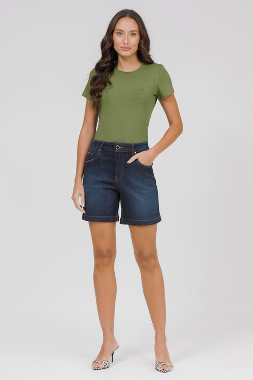 Baby Look Feminina Básica Decote Redondo