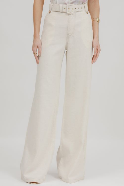 Calça Feminina Sarja Wide Leg
