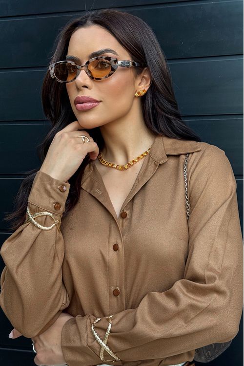 Camisa Feminina Viscose Manga Longa