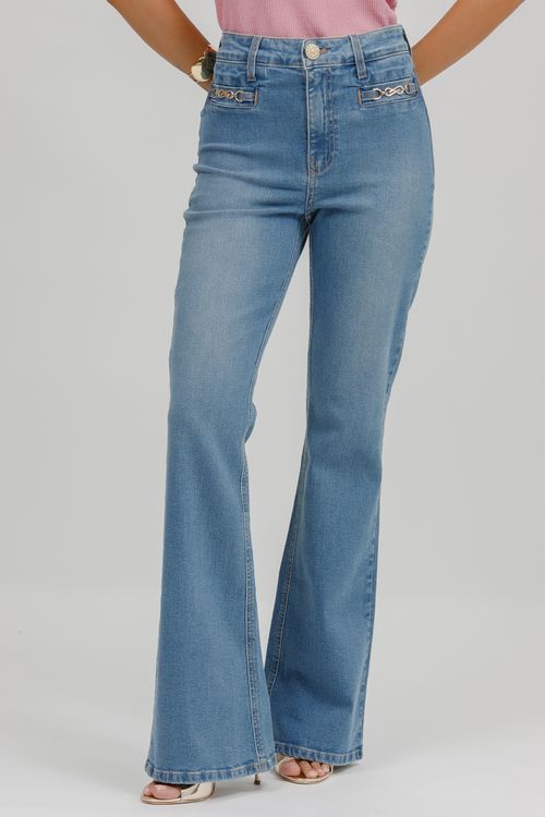 Calça Feminina Jeans Luciana Flare
