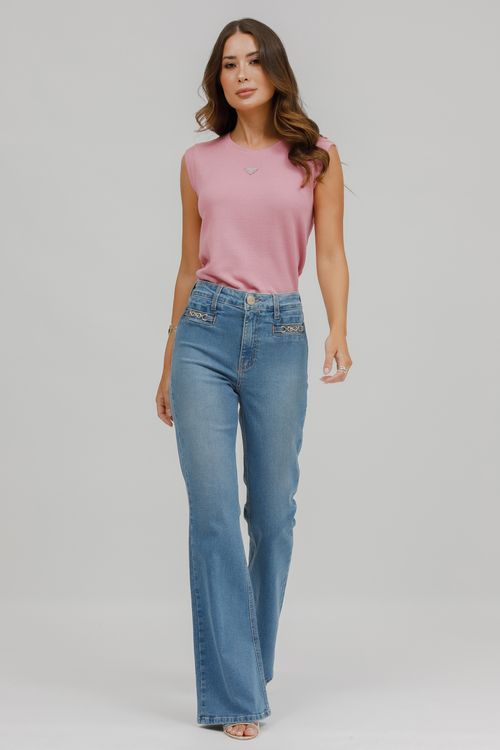 Calça Feminina Jeans Luciana Flare