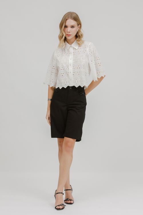 Camisa Feminina Cropped Laise
