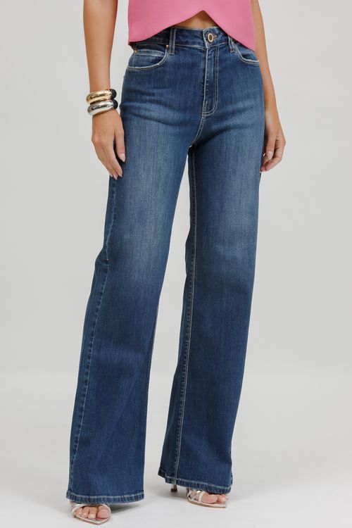 Calça Feminina Jeans Wide Leg