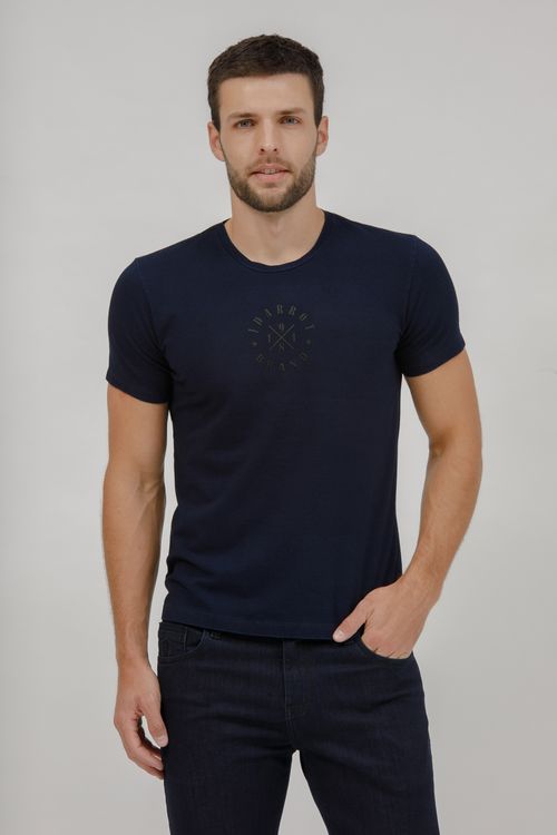 Camiseta Masculina Malha Jeans