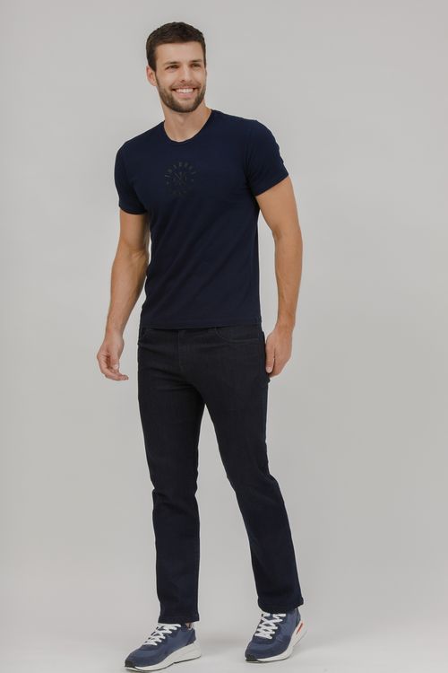 Camiseta Masculina Malha Jeans