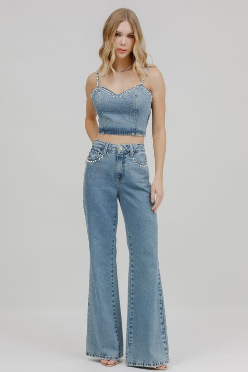 Calça Feminina Jeans Jana Flare