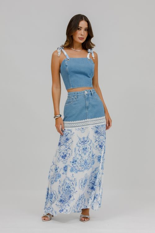 Set Jeans Com Estampa