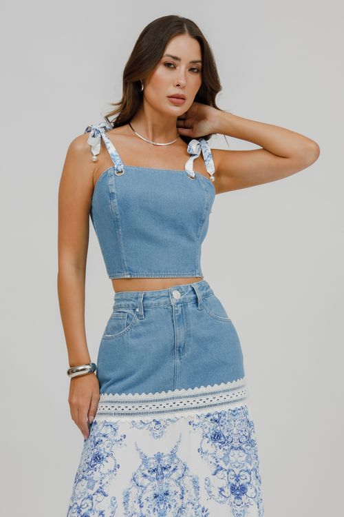 Set Jeans Com Estampa