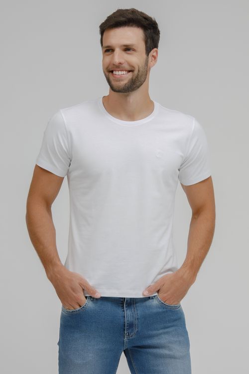 Camiseta Masculina Básica Gola Careca
