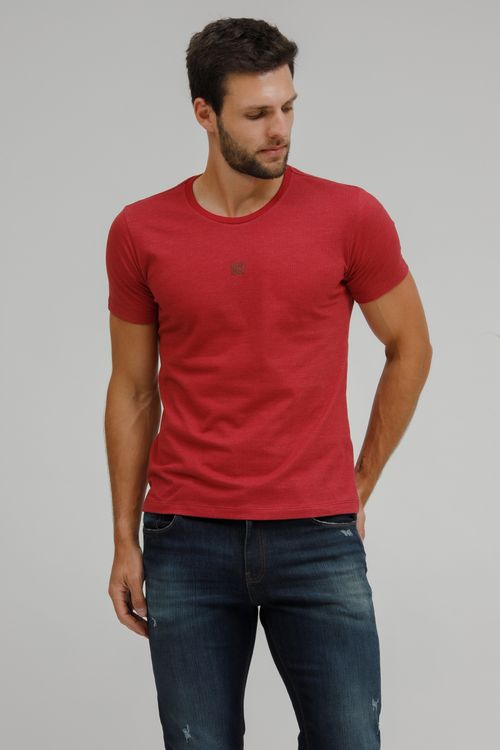 Camiseta Masculina Malha Canelada E Silk
