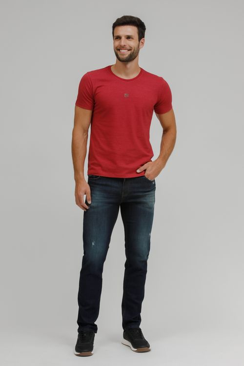 Camiseta Masculina Malha Canelada E Silk