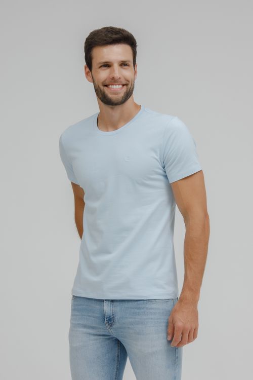 Camiseta Masculina Básica Gola Careca