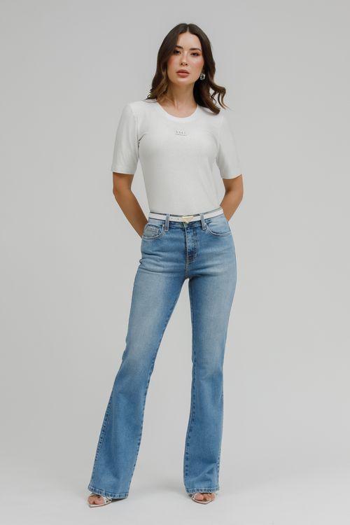 Blusa Malha Lurex Com Metal