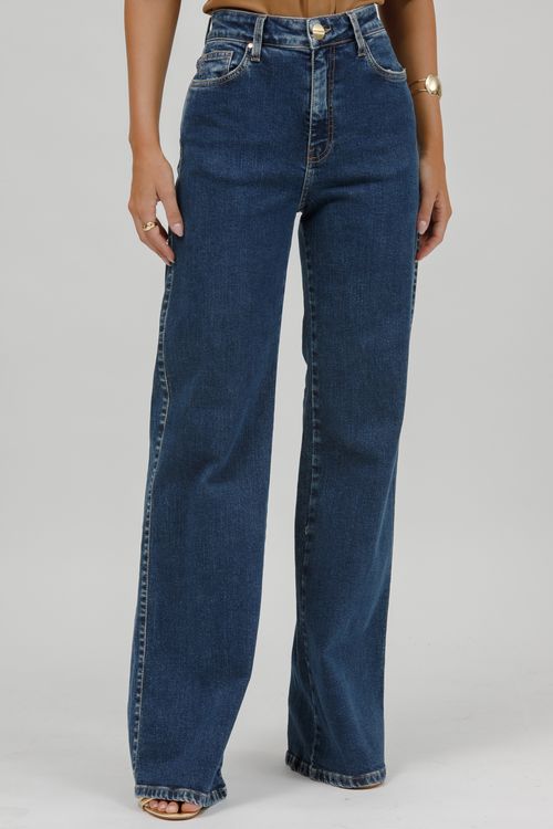 Calça Feminina Jeans Wide Leg
