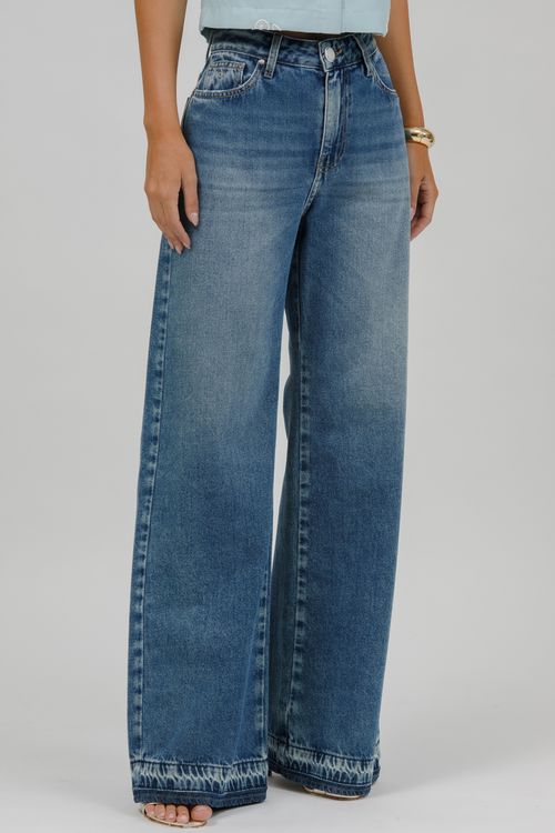 Calça Feminina Jeans Wide Leg