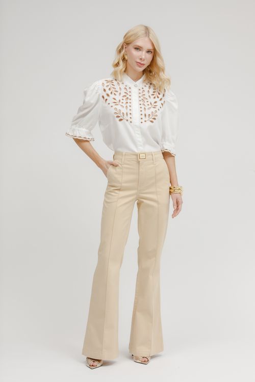 Calça Feminina Sarja Luciana Flare