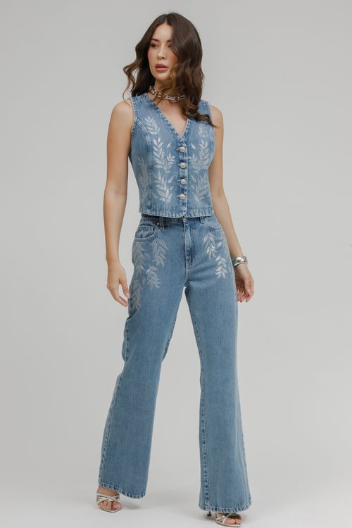 Colete Feminino Jeans