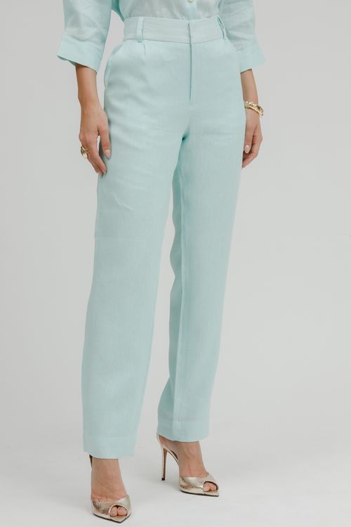 Calça Feminina Puro Linho Reta