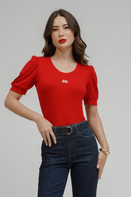 Blusa Malha Tricot Com Metal