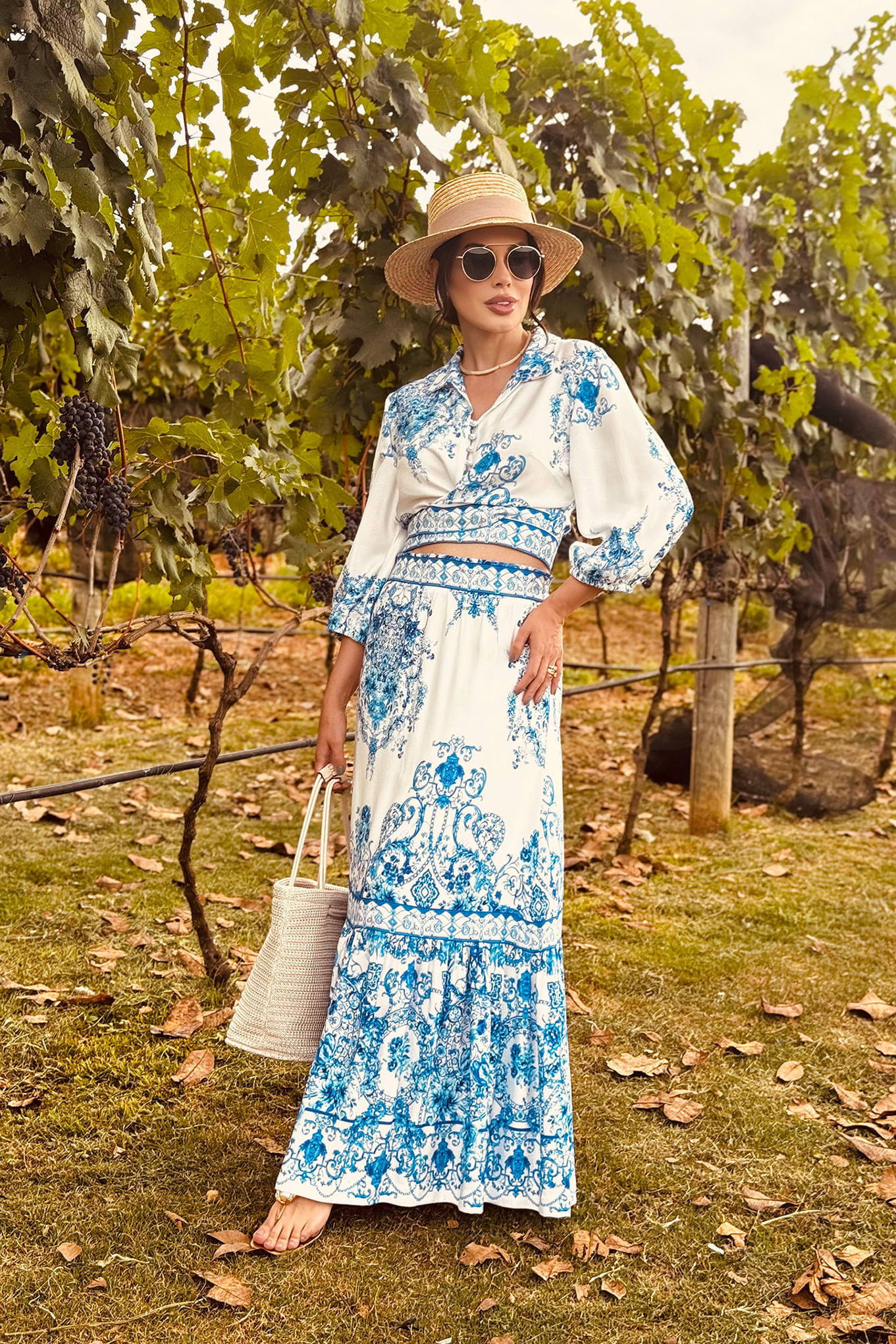 Set Cropped E Saia Louça Portuguesa - Jean Darrot
