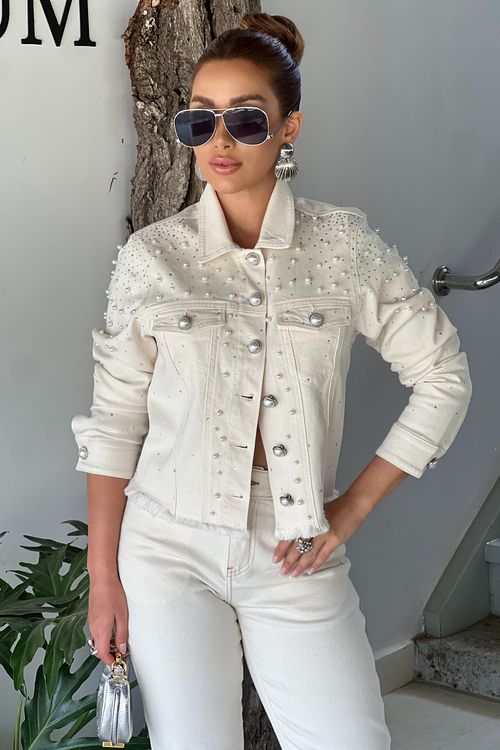 Jaqueta Feminina Sarja Manga Longa