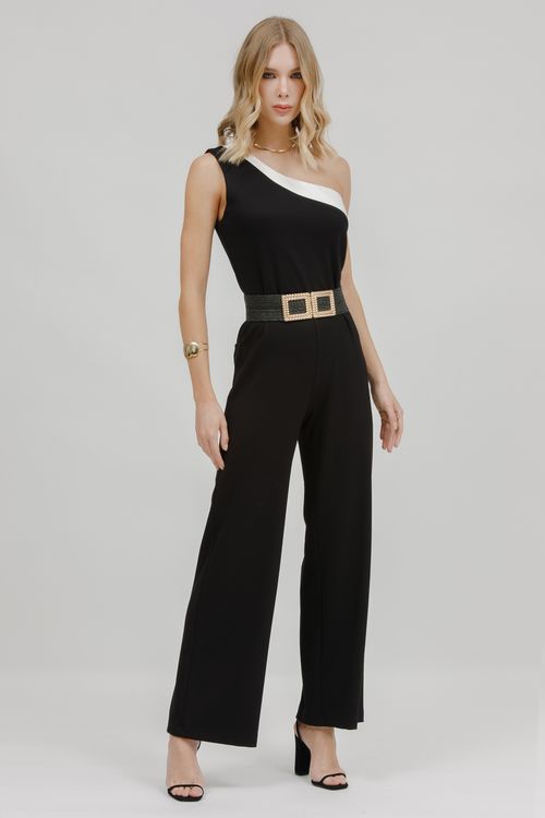 Macacão Assimétrico De Malha P & B