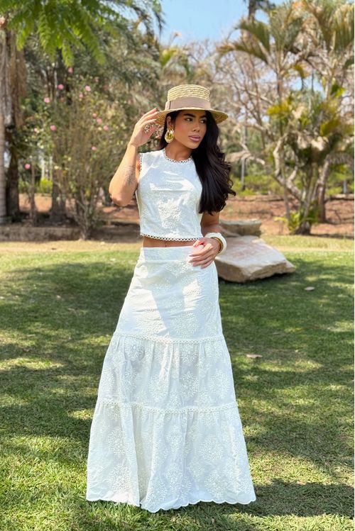 Set Saia Longa Marias E Regata Cropped