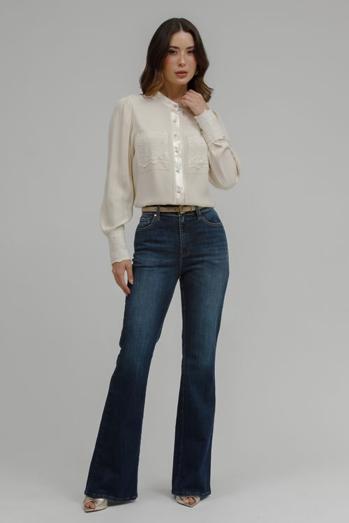 Calça Feminina Jeans Luciana Flare