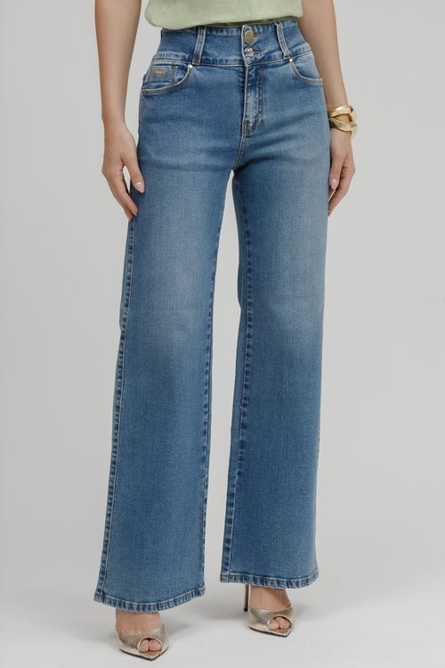 Calça Feminina Jeans Wide Leg