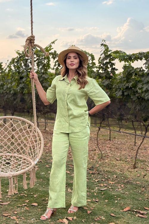 Calça Feminina Linho Cós Elástico