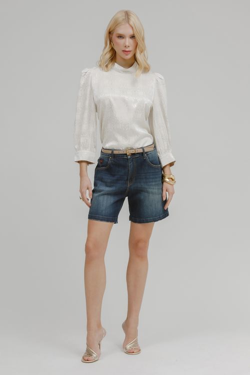 Blusa Jacquard Manga 3/4