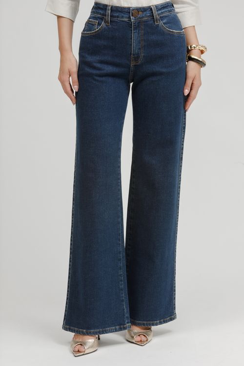 Calça Feminina Jeans Wide Leg