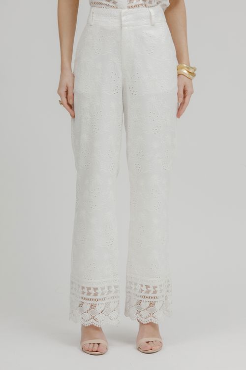 Calça Alfaiataria De Laise Barra Renda