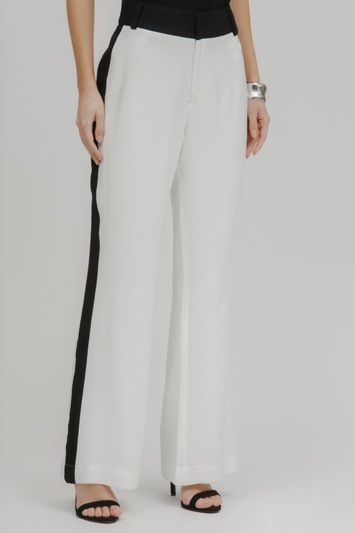 Calça Alfaiataria Off White And Black