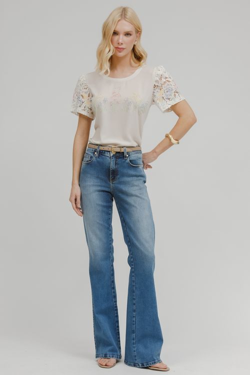 Calça Feminina Jeans Sofia Flare