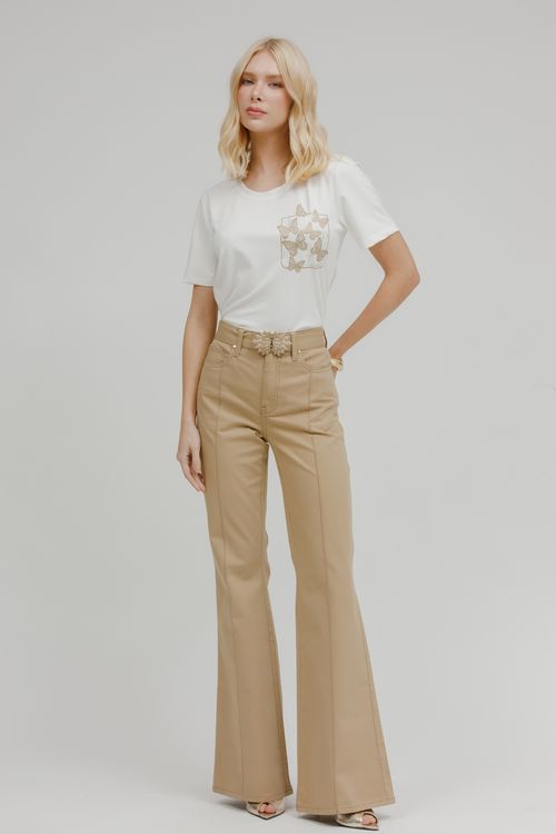 Blusa Malha Tricot Silk Borboletas