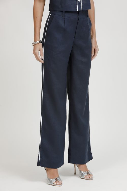 Calça Alfaiataria Com Vivos