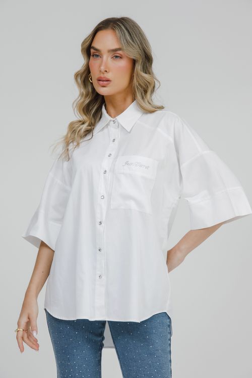 Camisa Feminina Tricoline Oversized