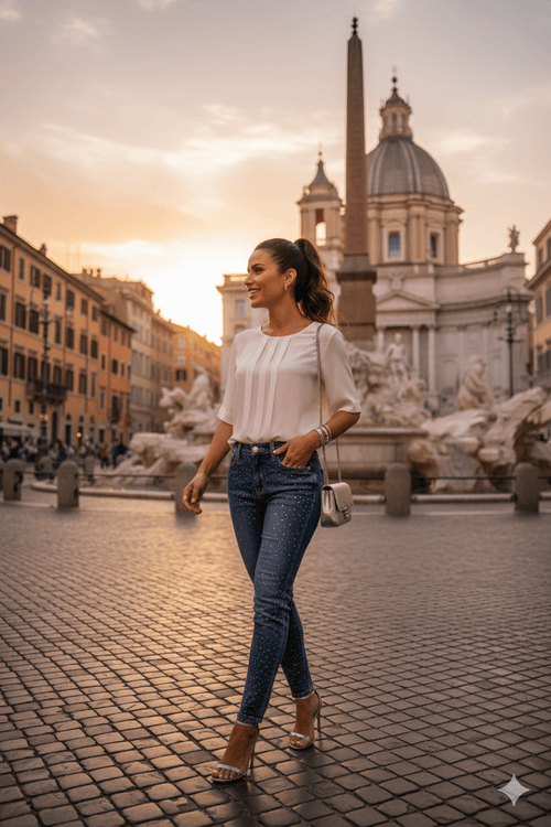 Blusa Cropped Crepe Com Pregas Tomas