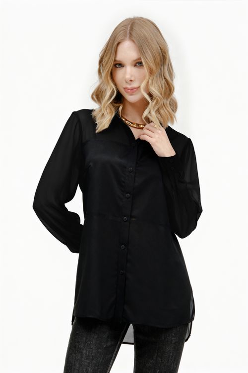 Camisa Feminina Com Recorte