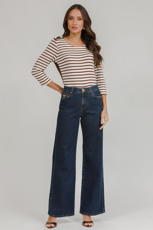 Calça Feminina Jeans Wide Leg