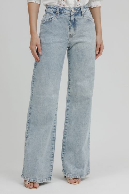 Calça Feminina Jeans Wide Leg