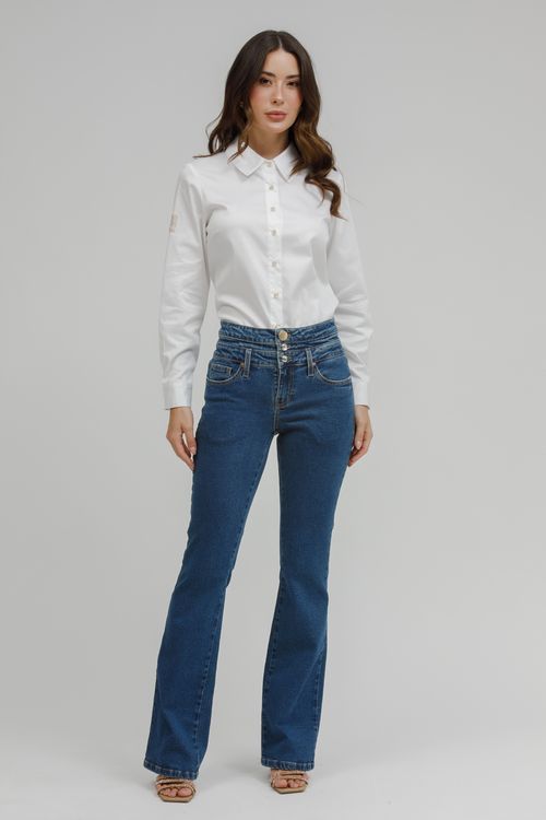 Camisa Feminina Tricoline Com Cristais