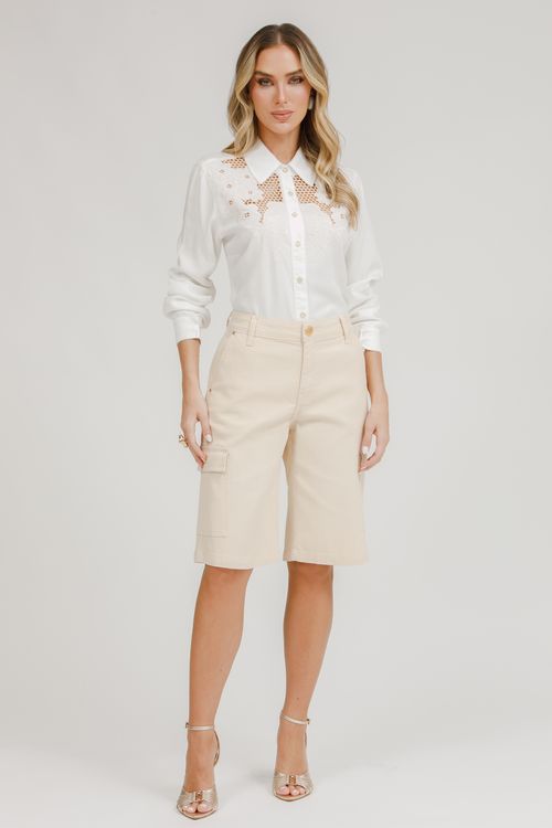 Bermuda Feminina Sarja Jorts Cargo