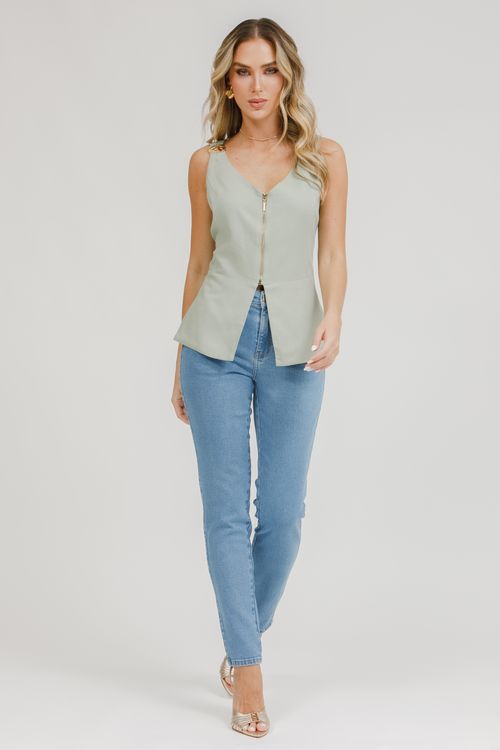 Calça Feminina Jeans Básica Isabela - Jeans Claro