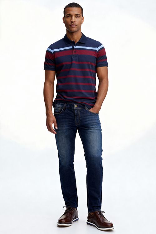 Calça Masculina Jeans Mid Reta - Jeans Escuro